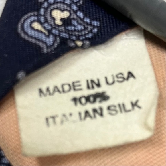 Vintage Don Loper Beverly Hills Mens 100% Italian Silk Paisley Tie Made in USA - Picture 5 of 7